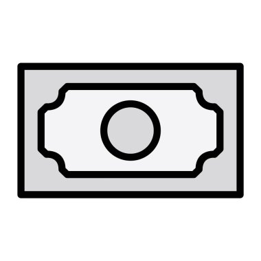 Banka notu Simgesi Moda Biçiminde İzole Arkaplan   