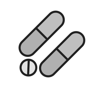 Tıbbi hap ikonu vektör illüstrasyonu