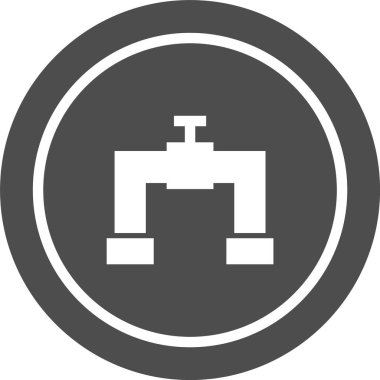 Moda Biçimli Boru Simgesi İzole Arkaplanı      