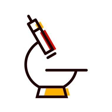 laboratuvar mikroskop simgesi vektör illüstrasyon grafik tasarımı