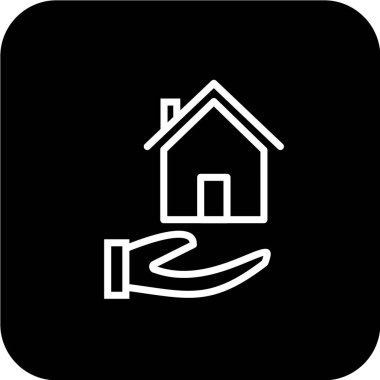 Ev ikonu. vektör illüstrasyonu