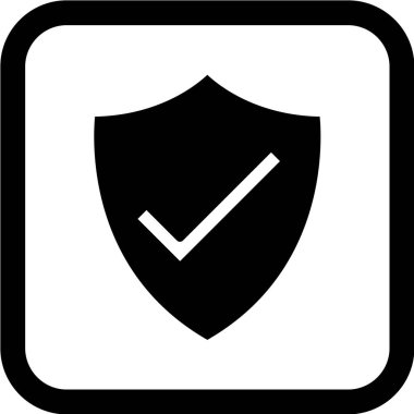 Siyah arkaplanda kalkan simgesi. vektör illüstrasyonu