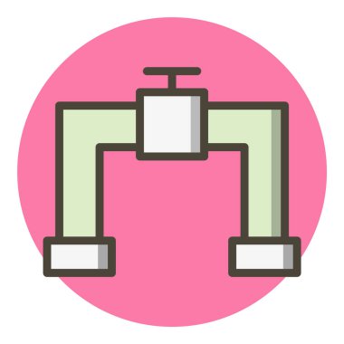 Moda Biçimli Boru Simgesi İzole Arkaplanı      