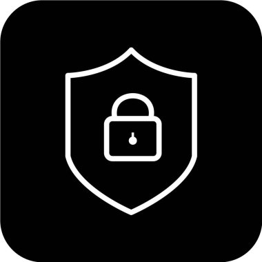 Güvenlik sistemi simgesi vektör illüstrasyonu