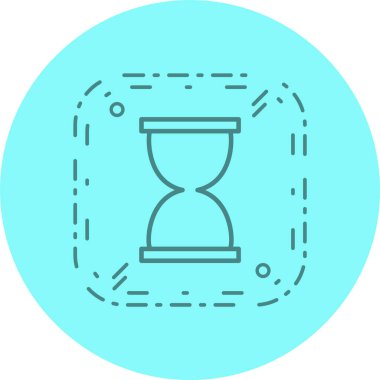 Moda biçimi izole edilmiş arkaplanda kum saati simgesi