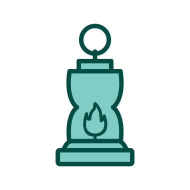 Moda Biçimli Lantren Simgesi İzole Arkaplan