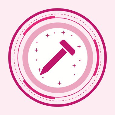 Çivi Simgesi Moda Biçiminde İzole Arkaplan      