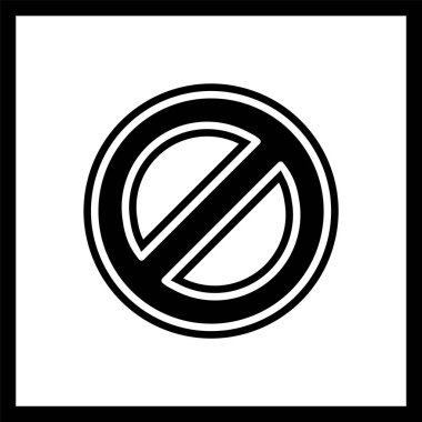 Yasak Simge Moda Biçiminde İzole Arkaplan