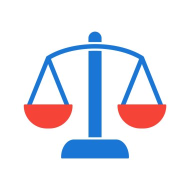 Moda Biçimli Ayırılmış Arkaplanda Denge Simgesi  