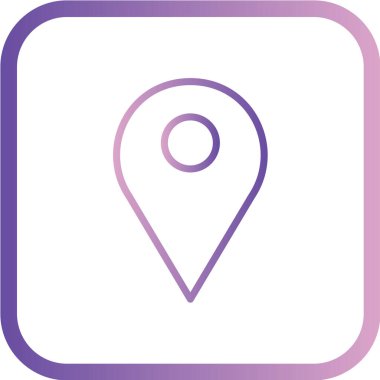 Harita imleci simgesi, vektör illüstrasyonu. düz tasarım biçimi