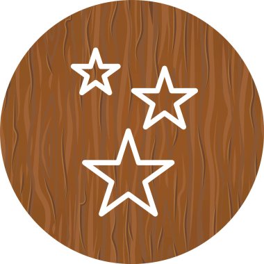 Moda Biçimli Yıldızlar Simgesi Ayrı Arka Gruplandırılmış