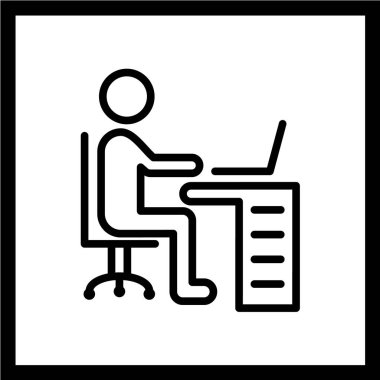 iş simgesi vektör illüstrasyonu