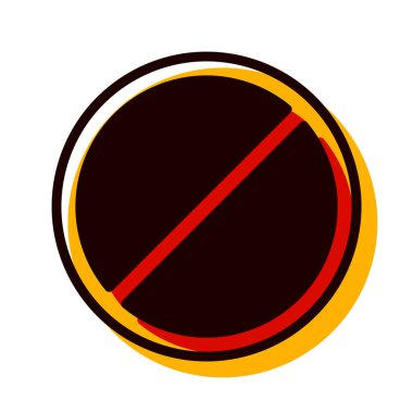 Yasak Simge Moda Biçiminde İzole Arkaplan