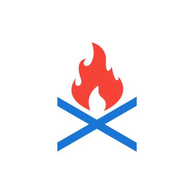  Kemik Yangını Simgesi Moda Tarzı İzole Arkaplan