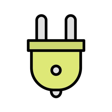 enerji ve enerji hattı vektör simgesi.