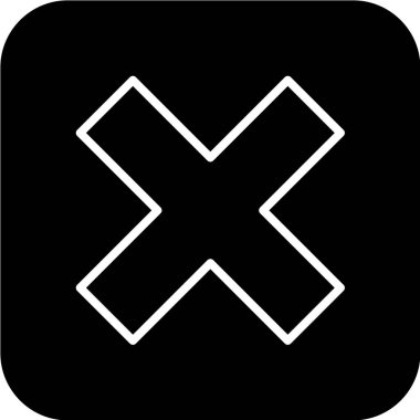 Bir çapraz simgenin vektör illüstrasyonu