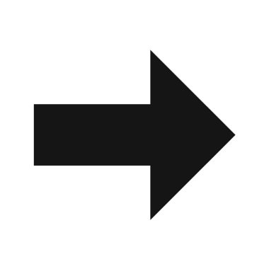 ok işareti simgesi, vektör çizimi