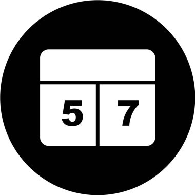 Takvim simgesi, vektör çizimi