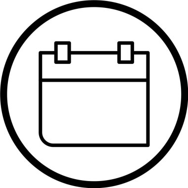 Bir takvim simgesinin vektör illüstrasyonu