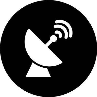 uydu anten simgesi, vektör illüstrasyonu