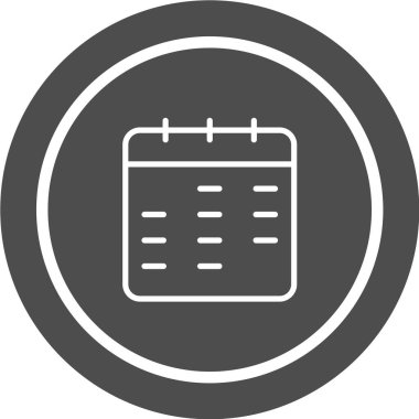 Takvim simgesi, vektör çizimi