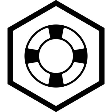 Moda Biçimli İzole Arkaplanda Yaşam Koruyucu Simgesi