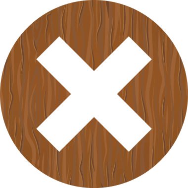 Moda Biçimli İzole Arkaplanda Simgeyi İptal Et