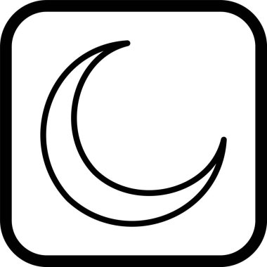 Moda Biçimli Yeni Ay Simgesi Ayrı Arka Gruplandırılmış