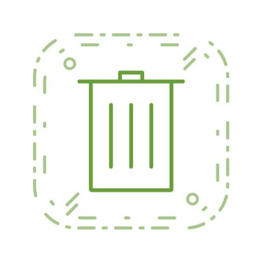 Çöp kutusu simgesi. vektör illüstrasyonu