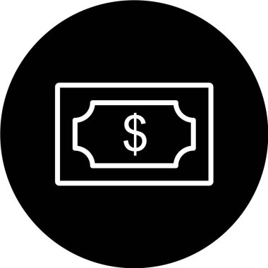 Dolar işareti vektör simgesi