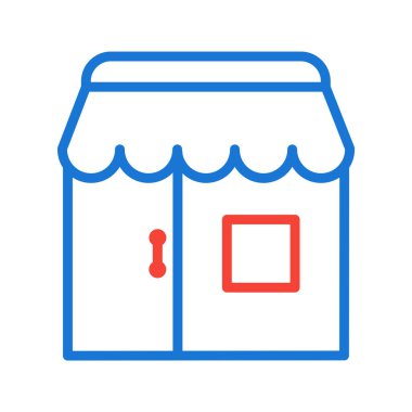 Dükkan Simgesi Moda Biçimli Ayrı Arka Gruplandırılmış