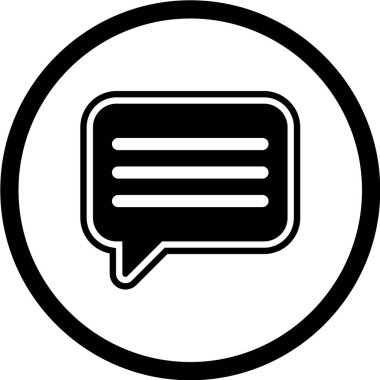 konuşma balonu simgesi, vektör illüstrasyonu