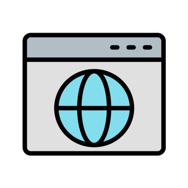 tarayıcı pencere vektör simgesi