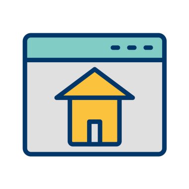 Ev simgesi vektör illüstrasyonu