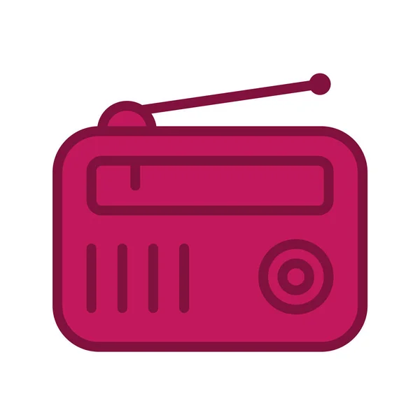 Radio Icon Μοντέρνο Στυλ Απομονωμένο Ιστορικό — Διανυσματικό Αρχείο
