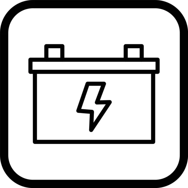 Batterij Pictogram Trendy Stijl Geïsoleerde Achtergrond — Stockvector