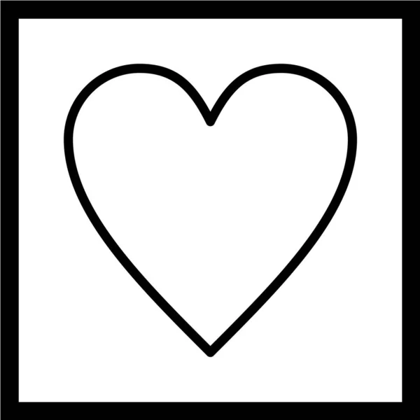 Черное Сердце Значок Изолирован Белом Фоне — стоковый вектор