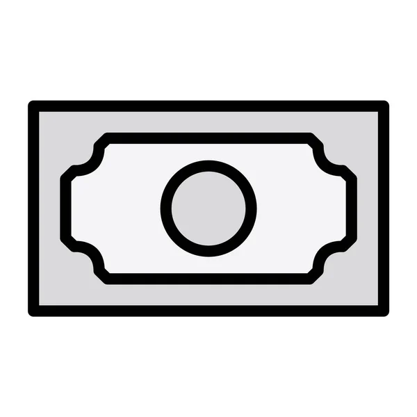 Bankbiljet Pictogram Trendy Stijl Geïsoleerde Achtergrond — Stockvector