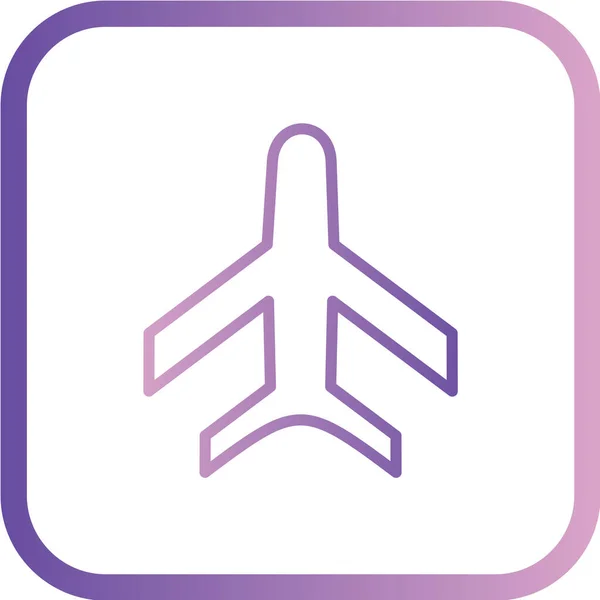 Иконка Вектора Самолета Символ Поездки — стоковый вектор