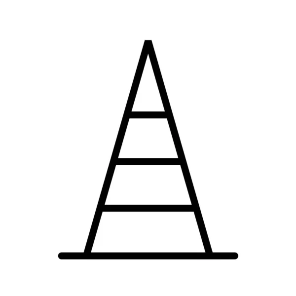 Vektorillustration Des Einzelnen Isolierten Eleganten Gelben Dreiecks — Stockvektor