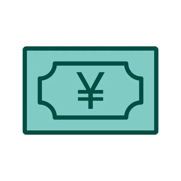 Yen Ikone Trendigen Stil — Stockvektor