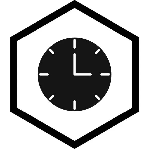 Reloj Icono Vector Ilustración — Archivo Imágenes Vectoriales