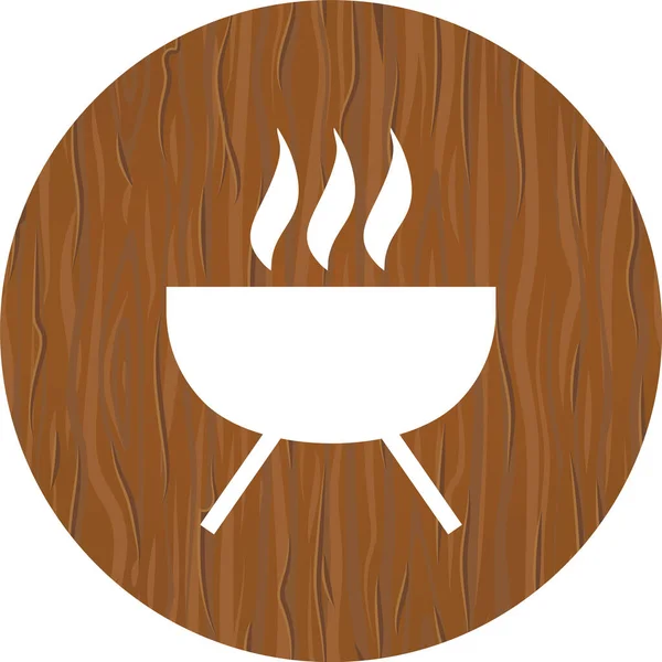 Icône Barbecue Dans Style Branché Fond Isolé — Image vectorielle