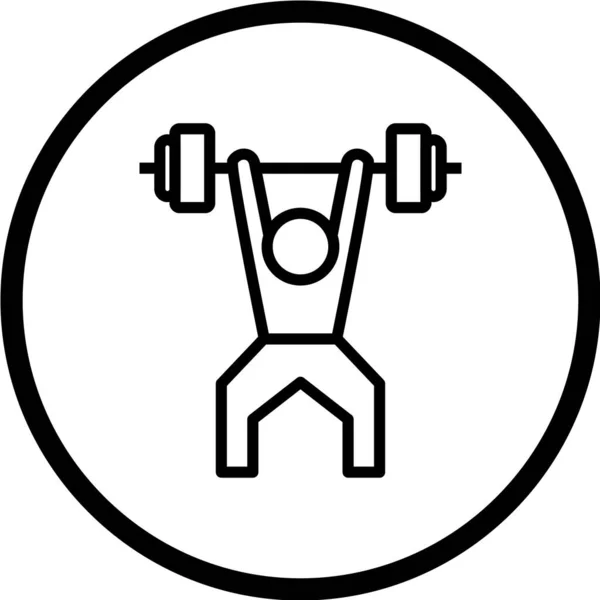 Vectorillustratie Van Een Fitness Icoon — Stockvector