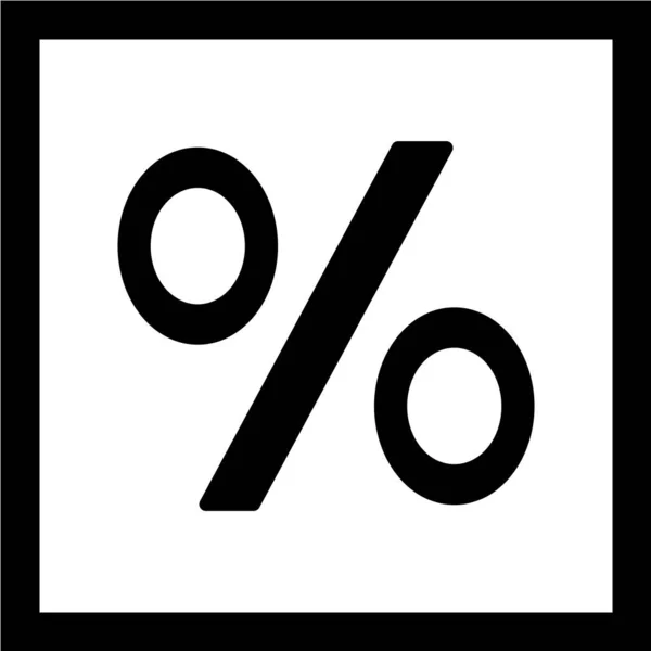 Percentage Pictogram Vector Illustratie — Stockvector