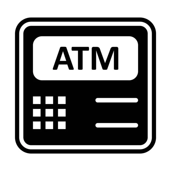 流行风格背景下的Atm Machine Icon — 图库矢量图片