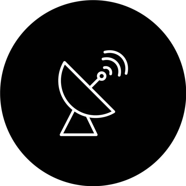 Pictogram Satellietschotel Vectorillustratie — Stockvector