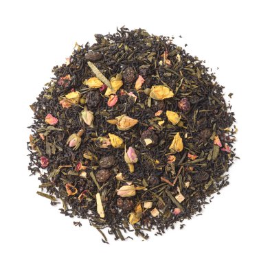 beyaz bir arka plan üzerinde kokulu bitkisel çay