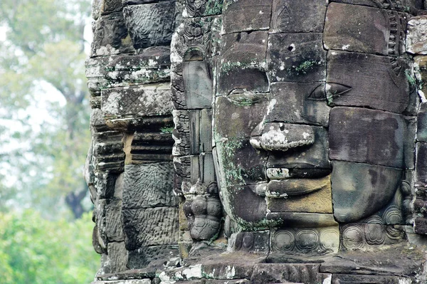 Estátua Pedra Buda Gigante Antiga Angkor Camboja — Fotografia de Stock