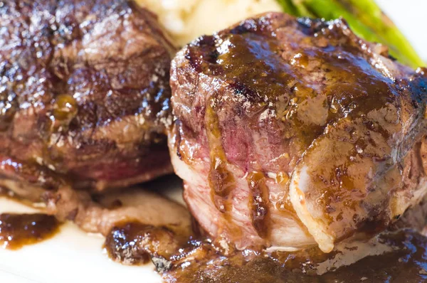 Filet Mignon Steak Plate — Stock Photo, Image